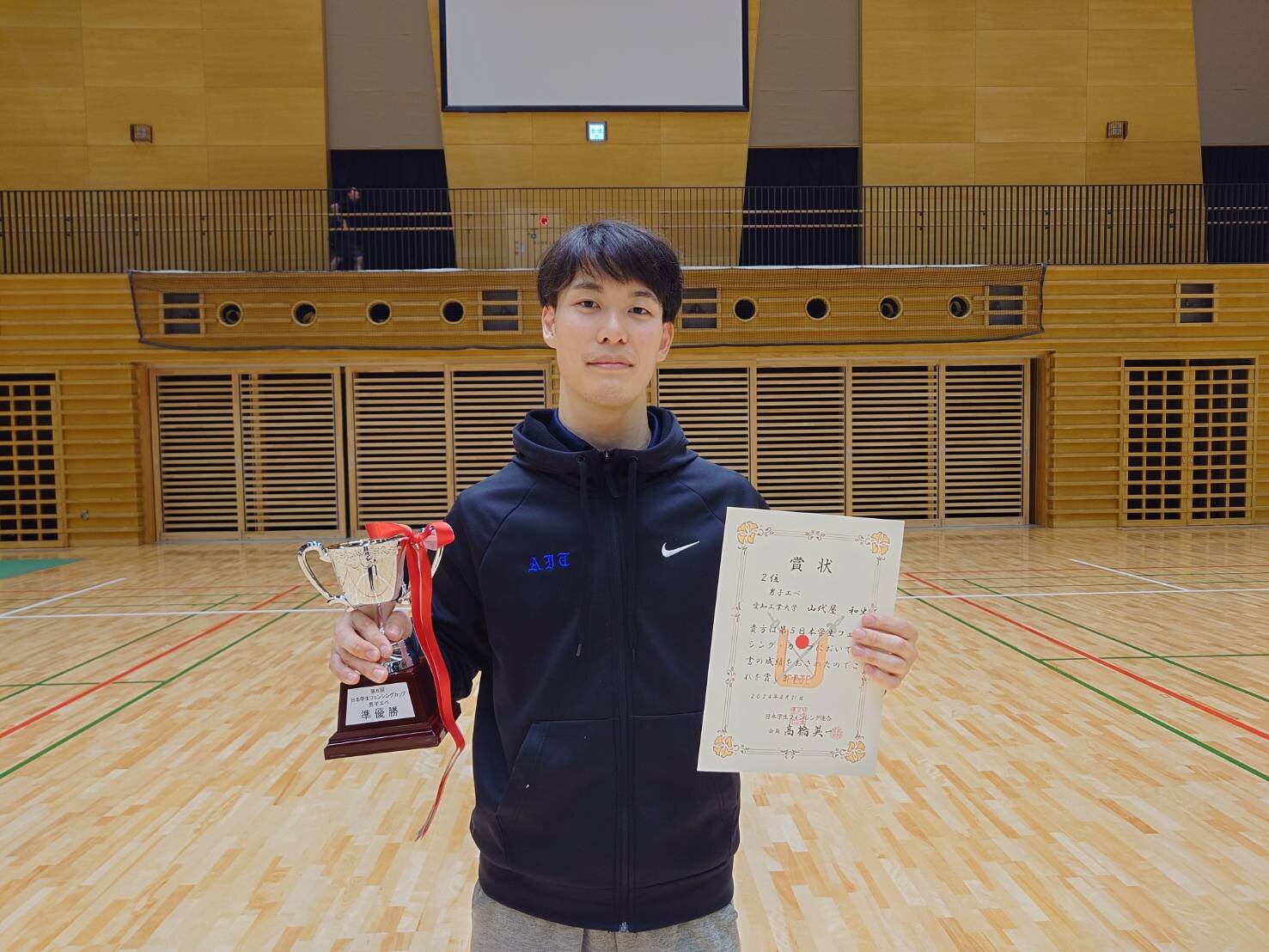 男子エペ準優勝の山代屋和史
